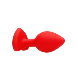 Ouch! Plug Bijou Anal Silicone Heart Rouge 6 x 2.8 cm